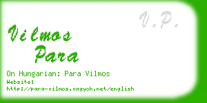 vilmos para business card